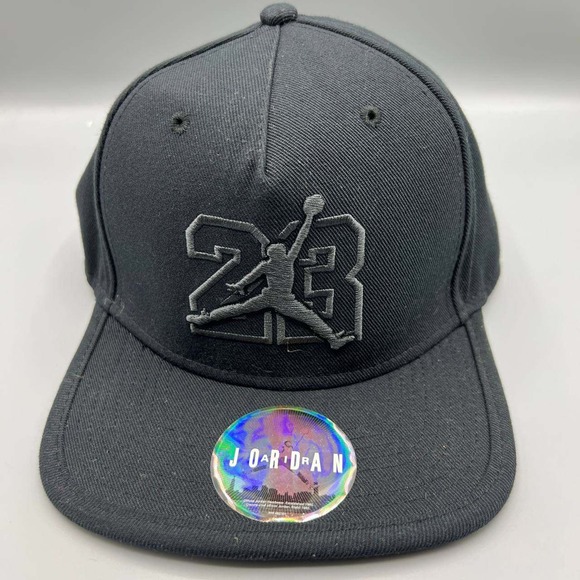 Air Jordan 23 Hat Men Black Embroidered Logo Jumpman Snap Back Cap